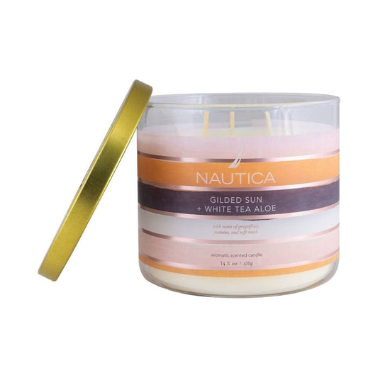 VELA AROMATICA NAUTICA GILDED SUN WHITE TEA ALOE