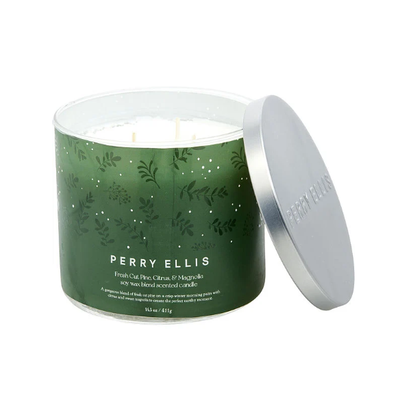 VELA AROMATICA PERRY ELLIS FRESH CUT PINE, CITRUS Y MOGNOLIA