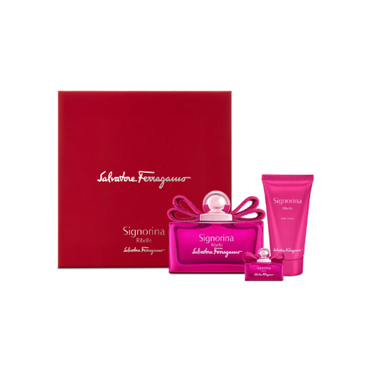 SET SALVATORE FERRAGAMO SIGNORINA RIBELLE  (3 PIEZAS) WOMEN EDT