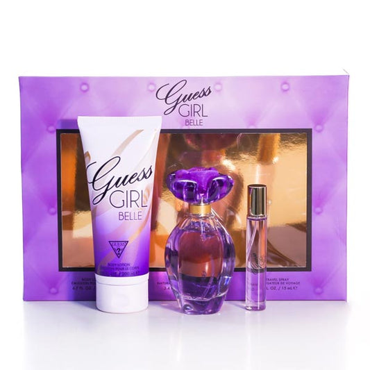 SET GUESS GIRL BELLE WOMEN 3 PC SET 3.4 OZ. EDT / 6.7 OZ. BL / MINI