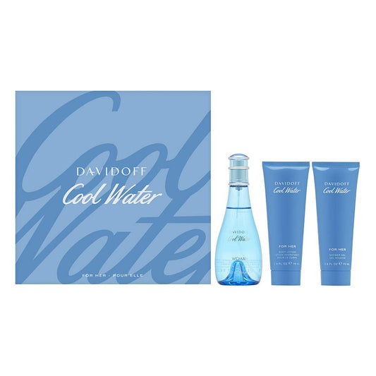 SET DAVIDOFF COOL WATER 3 PIEZAS EDT 100ML WOMEN