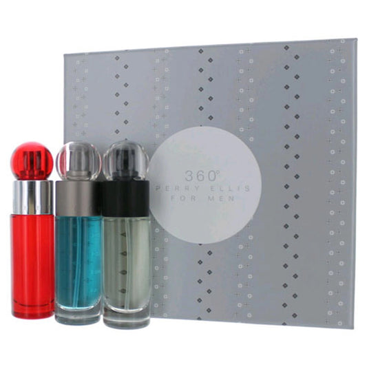 SET PERRY ELLIS 360 MEN (TRIO) 360 / 360 RED / 360 GREEN 1.0 OZ. EDT SP