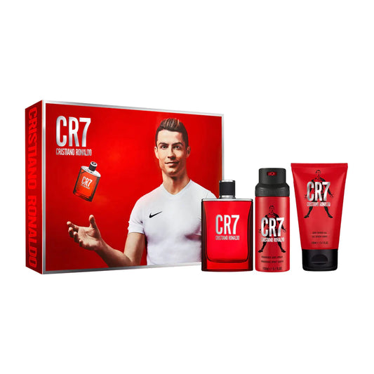 SET CRISTIANO RONALDO CR7 MEN 3 PC 3.4 OZ. / 1.0 OZ. EDT / 6.6 OZ. BS